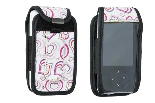caseroxx Ledertasche für Dexcom G7 / ONE+, Herz Design