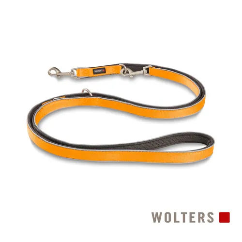 Wolters Hundeleine Active Pro Comfort orange/anthrazit - Hundeleine aus strapazierfähigem Material, ergonomischer Griff für maximalen Komfort beim Gassigehen.