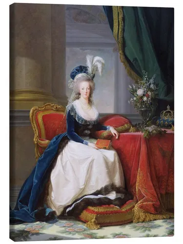 Posterlounge Wandbild Porträt von Marie Antoinette, Königin von Frankreich, Elisabeth Louise Vigee-Lebrun, erhältlich als Poster, Leinwandbild, Wandsticker oder Acrylglasbild