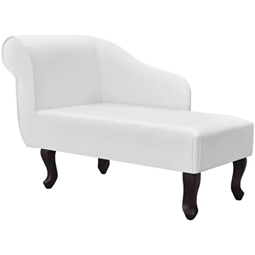 vidaXL Chesterfield Kunstleder Chaiselongue - Elegante Recamiere für Ihr Zuhause - Stilvolle Chaiselongue aus Kunstleder mit dick gepolsterter Sitzfläche und stabilen Holzfüßen, ideal für Wohn- oder Schlafzimmer.