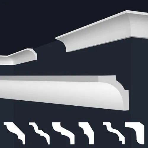 MARBET DESIGN Stuckleisten XPS Styropor weiß in weiß von Marbet Design