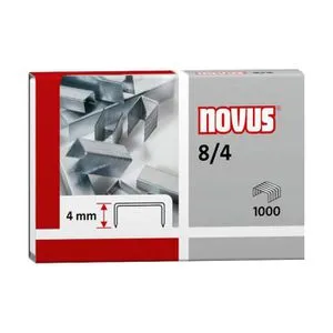 Novus Heftklammern 040-0130, Typ 8/4, 2 - 15 Blatt Heftleistung, verzinkt, 1000 Stück