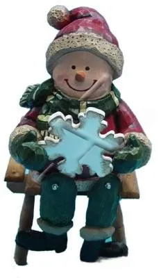 Schneemann Gartenfigur