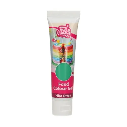 FunCakes Food Colour Gel Mint Green: Hochkonzentrierte Lebensmittelfarbe für Teig, Sahne, Fondant, Marzipan. Einfache Dosierung. Einzelne Tropfen, um lebendige Farben zu erzeugen. Halal. 30 g.
