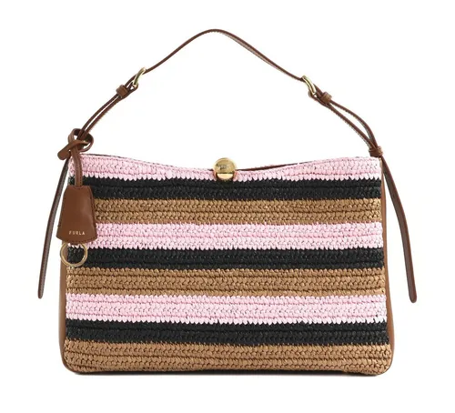 Furla Sfera Soft L Beuteltasche - Damen | Mehrfarbig WB02043-BX4447-TCO00 - Elegante Furla Sfera Soft L Beuteltasche aus feinem genarbtem Leder in toni cognac. Ideal für stilbewusste Frauen, bietet viel Platz für Ihre Essentials.