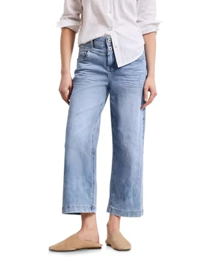 Street One High Waist Wide Leg Jeans Loose Fit Light Blue von Street One