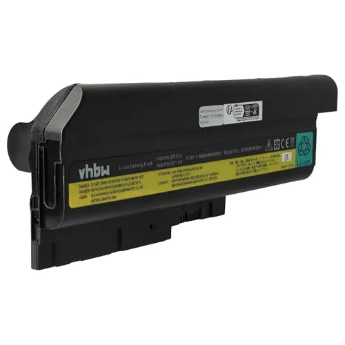 vhbw Akku kompatibel mit IBM Lenovo ThinkPad T60 1951, T60, T60 1952, T60 1953, SL400, SL500, T500 Notebook (8800 mAh, 10,8 V, Li-Ion)