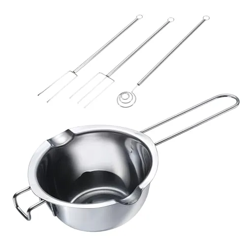 Westmark Wasserbad-Schmelzschale mit Schokoladentauchgabel-Set (3-tlg.) – Praktisches Zubehör zum Schmelzen und Verzieren