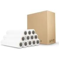 DeTec. 12 Rollen a 150 M Weiß Stretchfolie Versandfolie Verpackungsfolie Wickelfolie