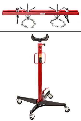 otgerlensker Motorbrücke Motorträger 500 kg mit Getriebeheber - Motorheber für vielseitige Anwendungen, max. Tragkraft 500 kg, mit stabiler Konstruktion und 4 Lenkrollen für einfache Handhabung und Sicherheit.