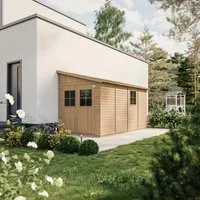 TIMBELA M340 Holz Gartenschuppen