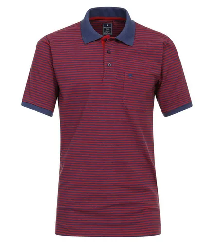 Redmond Herren Polo Rot - Größe 3XL - Business Poloshirt aus Piqué, kurzärmelig und ideal für einen smarten Look im Büro. Bequem und pflegeleicht dank hochwertiger Materialmischung.