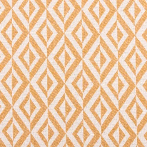 SCHÖNER LEBEN. Jacquard Dekostoff Monza Art Déco in Ockergelb-Weiß, 280 cm breit - Eleganter Jacquard Dekostoff mit Art Déco-Muster, ideal für Vorhänge, Tischwäsche und mehr. Pflegeleicht und bei 30°C waschbar, bietet er vielseitige Einsatzmöglichkeiten für jeden Raum.