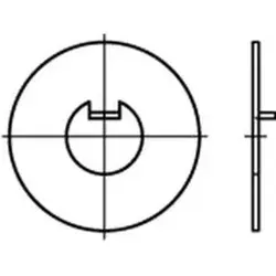 DIN 462 Flache Scheibe Stahl 75mm mit Innennase - 10 Stück - Unterlegscheiben aus robustem Stahl, ideal für stabile Verbindungen und hohe Belastungen, 10 Stück im Set.