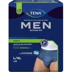Tena MEN Active Fit Pants Plus L/X 10 St - Inkontinenzeinlagen für Männer, bieten sichere und diskrete Lösung bei starkem Harnverlust, ideal für aktive Lebensstile.