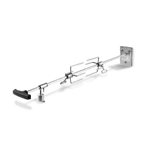 BURNHARD® Drehspieß mit Motor, Elektrischer Grillspieß inkl. Fleischgabeln, Rotisserie für Gasgrill EARL 3- und 4-Brenner, Spießlänge: 76 und 92 cm