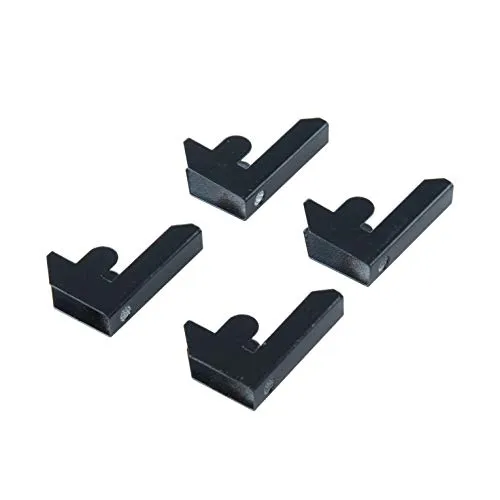 ESTEXO Verbinder für Steckregal Lagerregal Schwerlastregal Metallregal Kellerregal Werkstatt Regal Set 4er oder 6er Schwarz oder Silber verzinkt pulverbeschichtet (Schwarz, 4er Set)