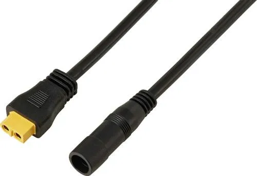 TRU COMPONENTS DC-Buchse 2,5/5,5mm auf XT60-Kabel 0,5m TC-13619300 Schwarz Inhalt: 1St.
