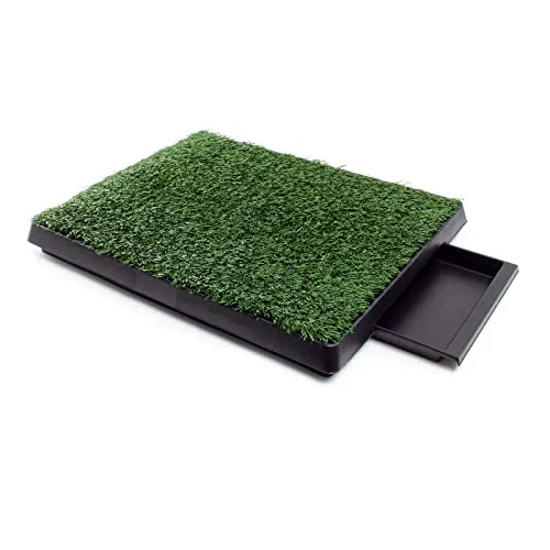 Fudajo Welpen Hundetoilette mit Gras 63x51cm – Ideal für drinnen und draußen
