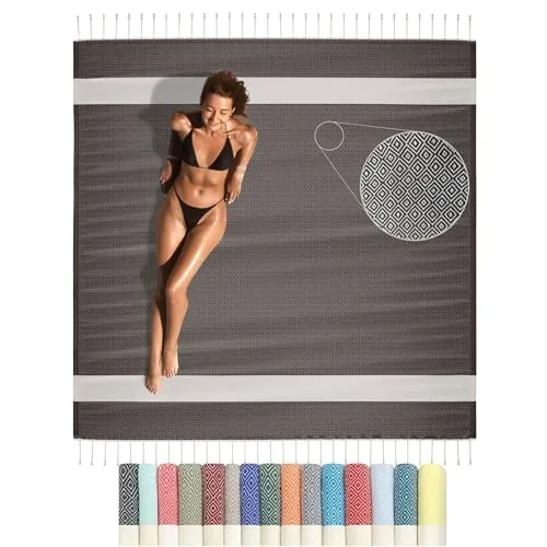 Strandtücher Schwarz von Flora Furora