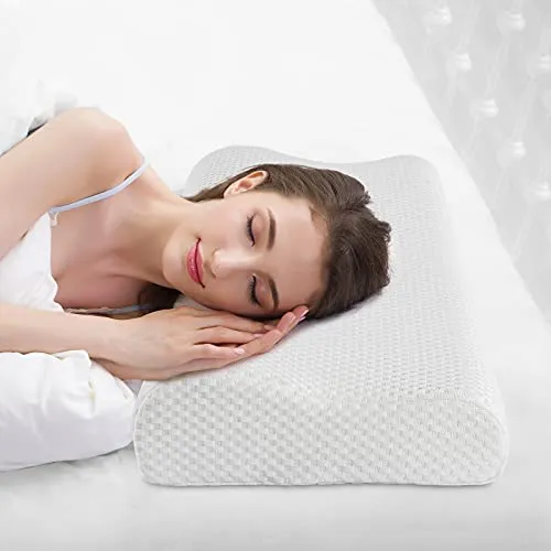 Findigit Gesundheitskissen, Memory Foam Kopfkissen, Orthopädisches Nackenstützkissen für Seiten- und Rückenschläfer, Ergonomisches Nackenkissen für HWS (60 x 35 x 11/9 cm)
