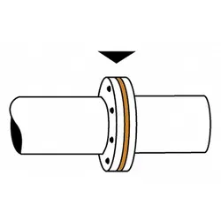 Gummi-Flanschdichtung DN 25 PN 6 35 x 63 mm 3 mm stark schwarz
