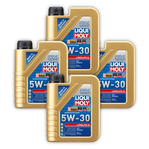4x 1L LIQUI MOLY 20646 Motoröl Longlife III 5W-30 Motorenöl Motor Öl