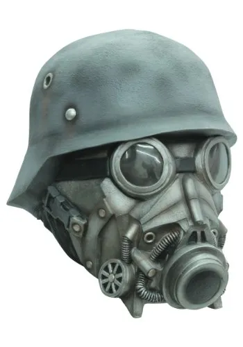 Ghoulish Productions Chemische Kriegsführung Gasmaske - Kostüm- und Cosplay-Maske aus strapazierfähigem, handbemaltem Latex für ein einzigartiges Aussehen. Ideal für Halloween und Kostümpartys.