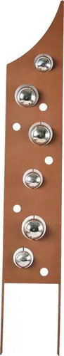 Locker Deko-Windrad Rusty Bubbles, Rostoptik 99 cm - Deko-Objekte: Stabiler Gartenstecker in angesagter Rostoptik, ideal zur stilvollen Verschönerung von Gartenbereichen.
