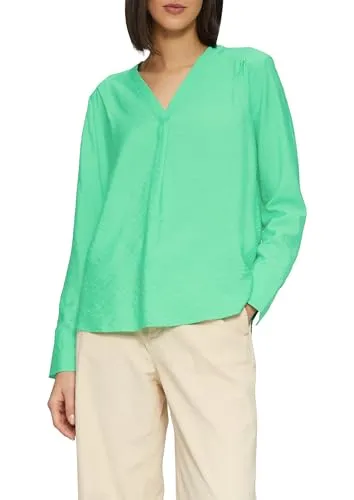 s.Oliver Strukturierte Bluse mit V-Ausschnitt