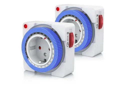 BEARWARE Mechanische Zeitschaltuhr 24h, 2-St., kompakt