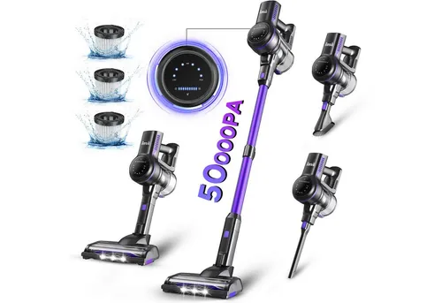 INSE Akku-Hand-und Stielstaubsauger 50000Pa,AkkuStaubsauger 60 Minuten, 1.2L,3 HEPA Filter Akkusauger, Akku Staubsauger, LED-Anzeige,3 Saugstufen,Handstaubsauger Kabelloser