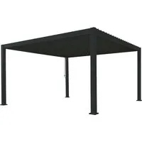Best Freizeitmöbel Terrassenüberdachung Cadiz 360 cm x 360 cm x 250 cm - Robuste Terrassenüberdachung aus rostfreiem Aluminium, mit verstellbarem Lamellendach für optimale Luftzirkulation und Sonnenschutz. Witterungsbeständig und regendicht, ideal für jedes Wetter.