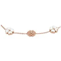 Emporio Armani Armband Silber 925 SENTIMENTAL Kleeblatt mit Zirkonia und Perlmutt - Elegantes Armband aus poliertem Sterlingsilber, verziert mit feinen Perlmuttakzenten und Zirkonia. Ideal für besondere Anlässe und als stilvolles Geschenk. Hochwertige Verarbeitung für einen zeitlosen Look in jeder Situation.
