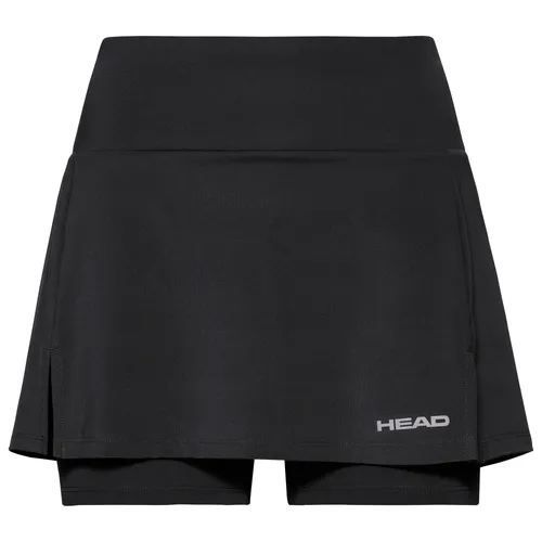 Head Tennisrock Club Basic schwarz für Mädchen - Sportröcke mit integriertem Innenhose und hohem Taillenbund, ideal für Komfort und Stil beim Tennis. Besonders UV-Schutz UPF 50+ für optimale Sicherheit bei Sonnenstrahlen.