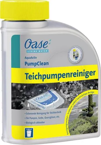 Oase 43146 Teichpumpenreiniger 500ml - effektiver Pumpenreiniger, entfernt Kalk und Ablagerungen in 24 Stunden, 100% biologisch abbaubar
