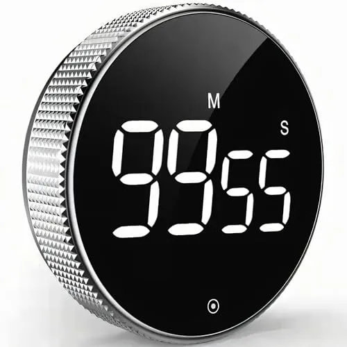 Retoo Digitaler Küchentimer mit Großem LED-Display – Magnetisch, Countdown & Stoppuhr