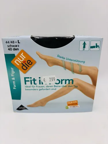 Produktbild Nur Die Fit in Form 40 DEN semi-blickdichte Fein-Strumpfhose mit starker Stützwirkung, schwarz, L