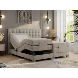 Boxspringbett elektrisch 140x200cm Beige