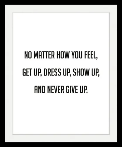 queence Bild Motivation, Liebessprüche, Motivationsbilder, Schriftzug, Schwarz-Weiß, HD Premium Poster-Druck inkl. Holzrahmen