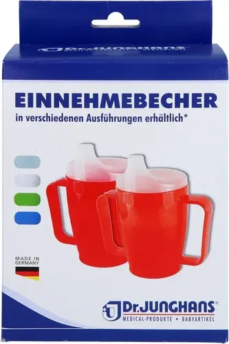 EINNEHMEBECHER mit 2 Griffen und 2 Deckeln, 4+12mm blau