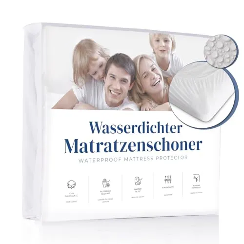 wasserdichte Matratzenauflage 120x200 | 100% Jersey Baumwolle | Wasserdichter Matratzenschoner | Wasserundurchlässig & atmungsaktiv