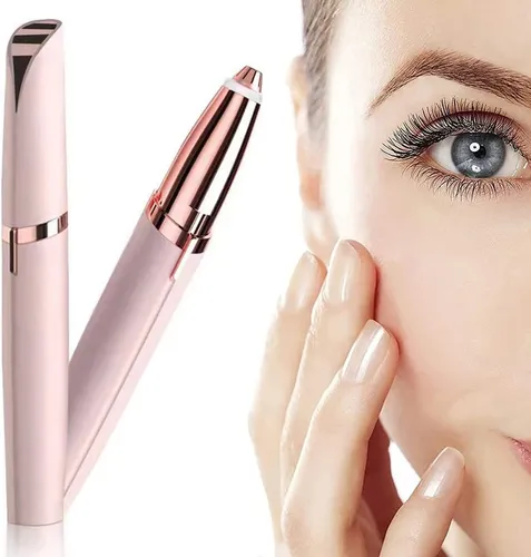 Wiederaufladbarer Augenbrauen Trimmer für Frauen – Elektrischer Haarentferner mit LED Licht