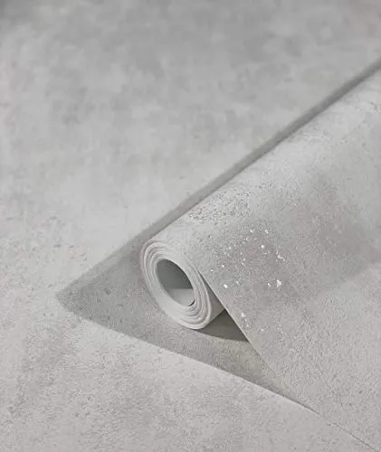 marburg Tapete Weiß Betonoptik Struktur für Schlafzimmer oder Wohnzimmer Vliestapete 100% Made in Germany PREMIUM QUALITÄT 10,05 x 0,53m