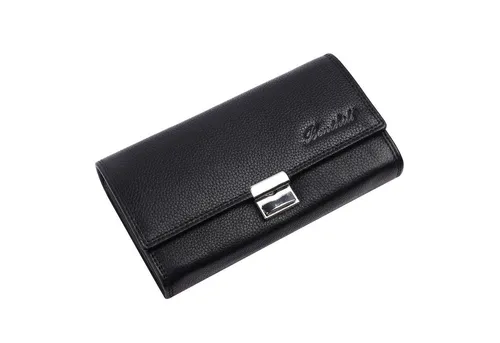 Benthill Geldbörse Kellner Echt Leder - Hochwertige Kellnergeldbörse aus echtem Rindsleder mit RFID-Schutz, ideal für Profis. Bietet zahlreiche Fächer für Geldscheine, Münzen und Karten.