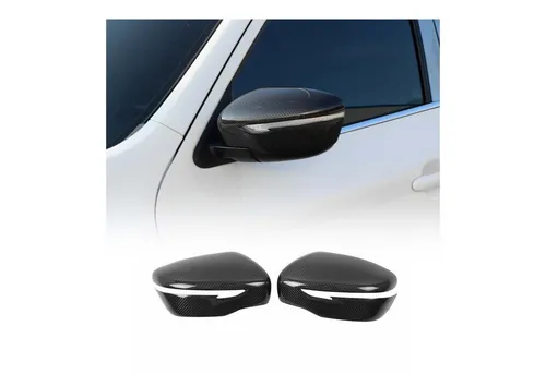 OMAC Zierleisten-Aufkleber Spiegelkappen für Nissan Pathfinder 2014-2019 - Kohlefaser (2tlg) - Hochwertige Kohlefaser-Autozubehörteile für ein luxuriöses Aussehen. Langlebig, rostbeständig und einfach zu reinigen. Schützen Sie Ihre Originalteile vor Kratzern und verleihen Sie Ihrem Fahrzeug einen stilvollen Look.