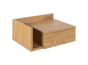 Mid.you Nachtschrank Actona Ashlan - Hängend in Wildeiche - Stylischer Nachtschrank aus Holzwerkstoff mit 1 Schublade, 40x16.5x32 cm, ideal für platzsparende Schlafzimmerlösungen.