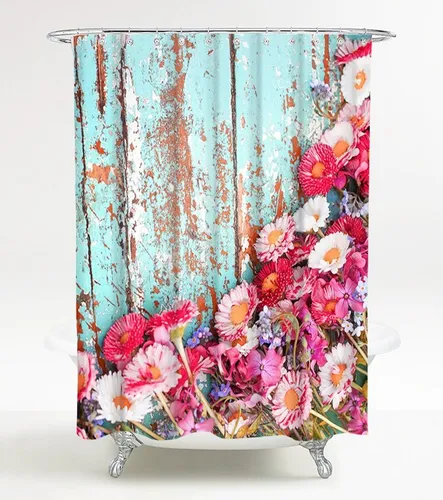 Sanilo Duschvorhang Spring 180 x 200 cm in pink von Sanilo