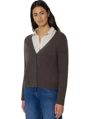 Street One Damen V-Neck Cardigan – Kuscheliger Strick - Kuschelige Strickjacke mit V-Ausschnitt und Knopfleiste. Langarm mit Rippbündchen für einen modernen Look und angenehmen Tragekomfort.