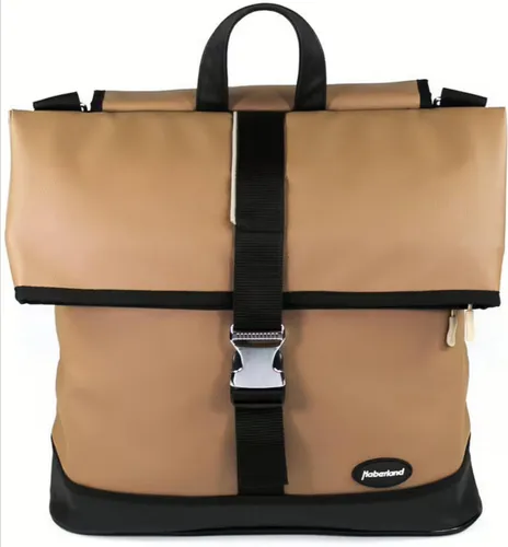 Haberland Einzeltasche Melan I, Beige – Modische Fahrradtasche - Fahrradtaschen mit 20 l Volumen, KLICKfix-Befestigung und reflektierendem Steckverschluss für mehr Sicherheit bei Nacht.